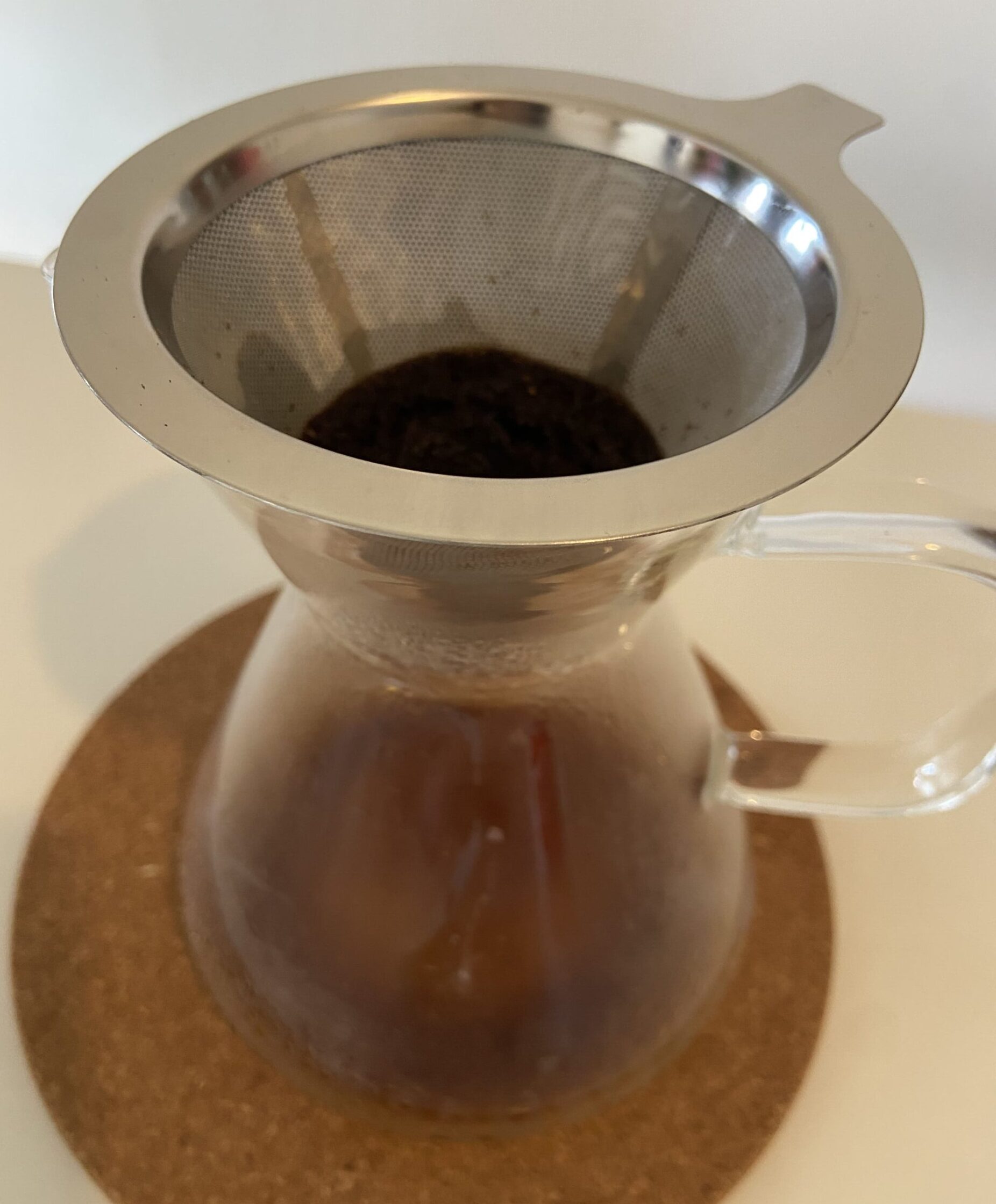 美味しいコーヒーの淹れ方 きゃろっと式を参考に蒸らしの様子
